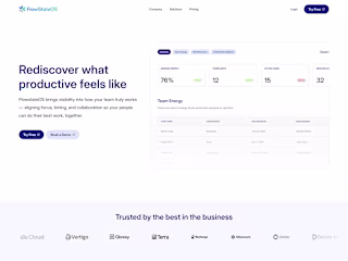 FlowStateOS SAAS Landing page