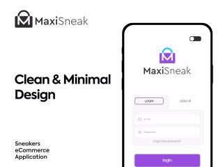 MaxiSneak Mobile app design
