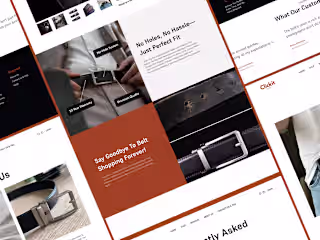 Clickit belt website design concept