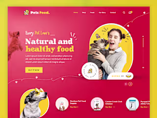 Dog food landing page