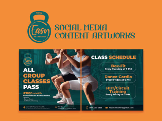 Easy Fitness Social Media Content Artworks