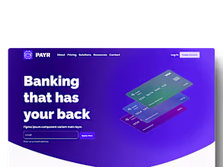 Banking UI UX Web Design Landing Page