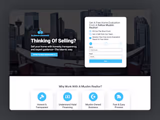 Real Estate Landing Page using Elementor