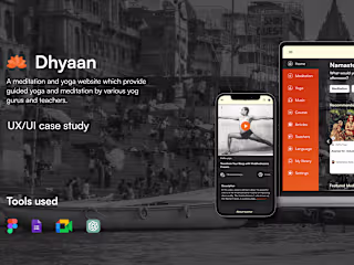 UX/UI case study - Dhyaan