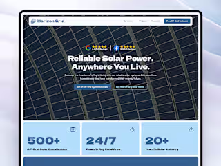 Horizon Grid 🌐 | Off-Grid Solar Website Design