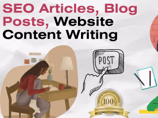 I will do SEO articles, blog posts and website content writing