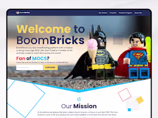 BoomBricks – Crowdfunding Landing Page