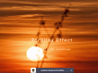 CSS Parallax Scrolling No Js