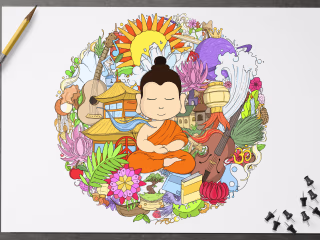 The Smiling Buddha Doodle