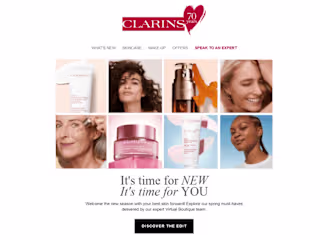 Clarins | Email marketing content planning and design