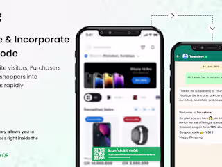 Scan the QR code to get a notification on WhatsApp on Behance