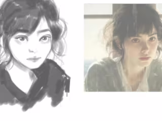 I will create a portrait from a reference