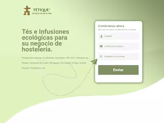 TÉS e INFUSIONES biológicas para Hostelería / Horeca