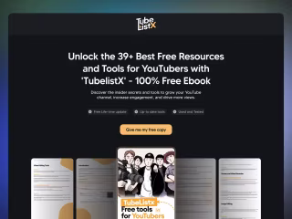Conversion-optimized Lead page for TubelistX