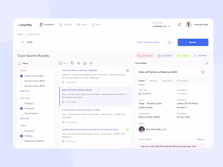 UI/UX Design for UniCourt | World's Leading Case-hunting Portal 
