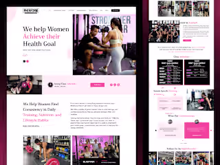 Female Fitness Website Design