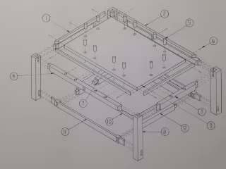 COFFEE TABLE | MANUAL DRAFTING (BY HAND)