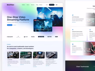 BlendVision website | All-in-one Video Streaming Solution