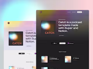 Catch Podcast - Notion + Super Template