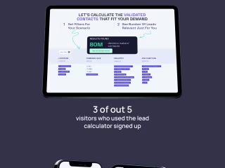 SaaS website with an online calculator