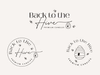 Hand drawn logo design for brand "Back to Hive"