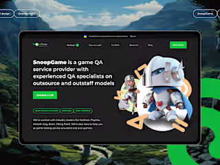 SnoopGame - AI site redesign for a game testing company