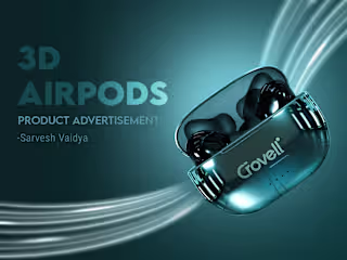 3D Airpods Product Ad