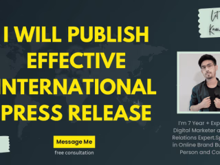 I will publish effective international press release
