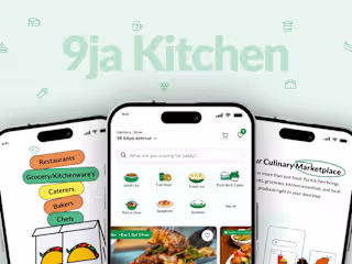 Figma Mobile App UI Design – 9jaKitchen Food Delivery Platform