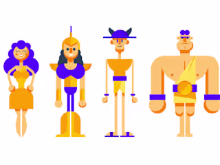 Greek Mythology Characters - Illustrations & Animations