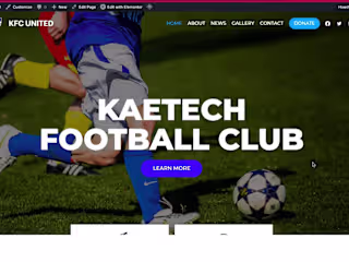 Unleash Potential with Custom Soccer Club Website