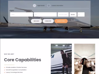 Air Charter Website with Wordpress