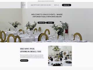 Grace Events Website Redesign