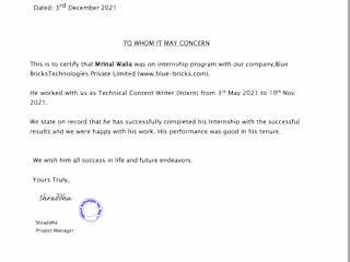 BlueBricks - Technical Writer [6 Months Contract]