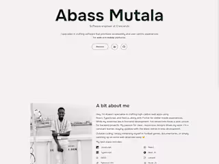 Personal portfolio website 