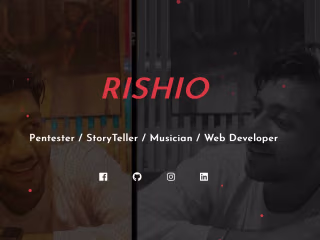 Homepage Design of portfolio website