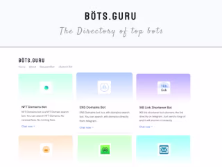 The Directory of Top Bots - Bots.guru