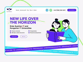 Samga Abroad - Landing page (UX/UI + Webflow)
