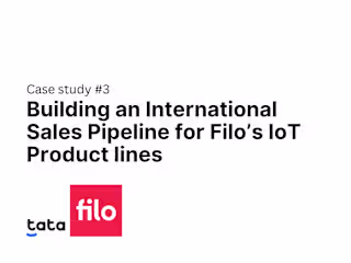 International Sales Pipeline for Filo Srl's IoT Product
