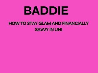 Budget Baddie: How to Stay Glam and Financially Savvy in Uni: T…
