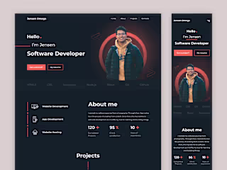 Portfolio website responsive UI UX design