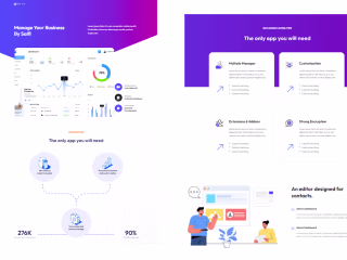 SAAS WordPress landing page 