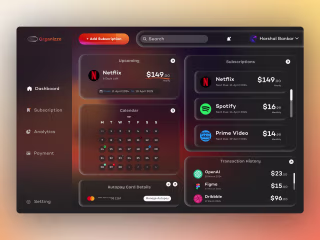 Subscription Management SAAS Design