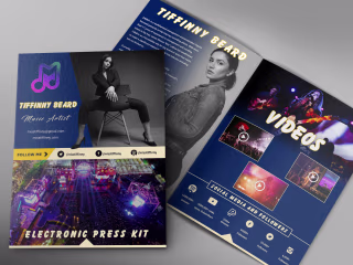 I will design artistic one sheet, professional media kit and epk