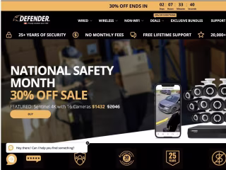 Manual Testing for Defender Cameras Website
