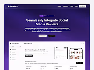 SocialCore: Multi-page Framer Website