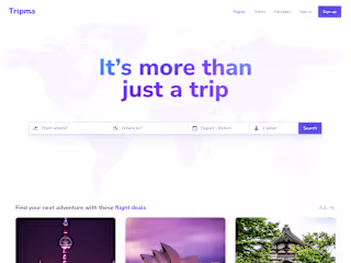 Tripma, Flight Booking Website