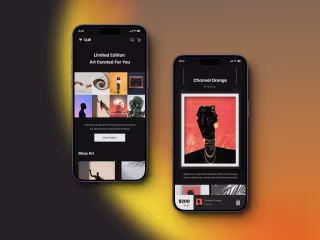 Mobile app design for an Art Marketplace