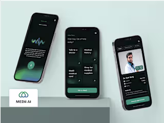 Meddi AI - Healthcare | UI/UX | Interaction | Figma | Mobile App