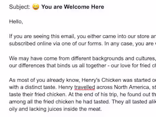 Welcome Email for a Client